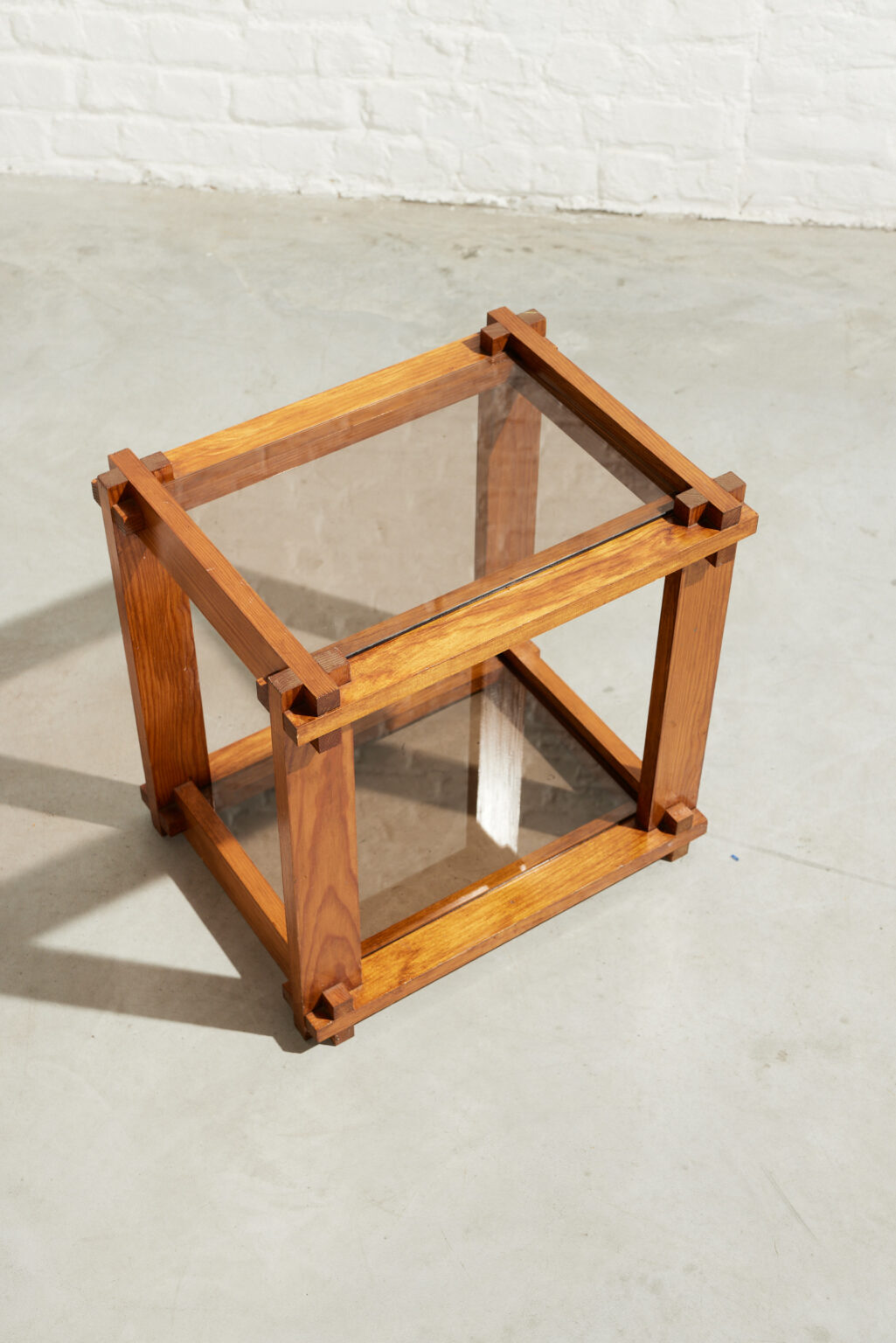 Pair of Pierre Chapo style side tables