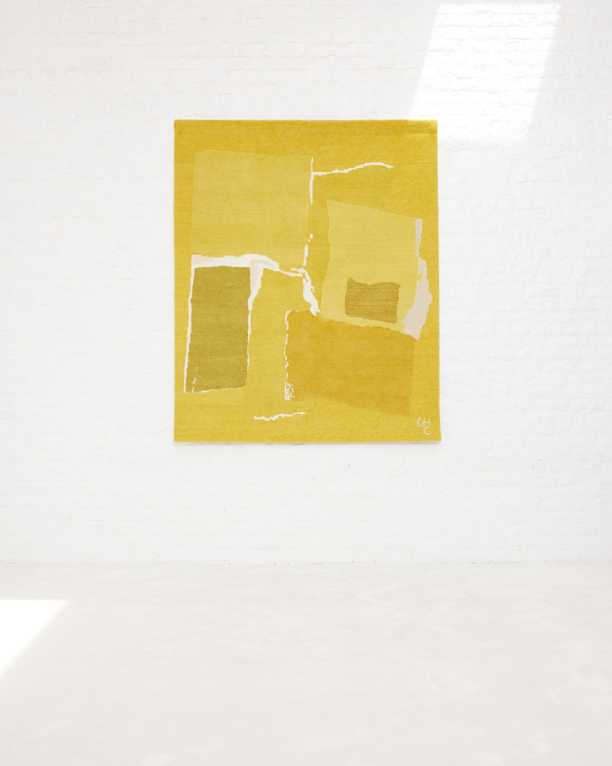 Rhizomes 4 Yellow Hand Knotted Rug by CHARLOTTE CULOT