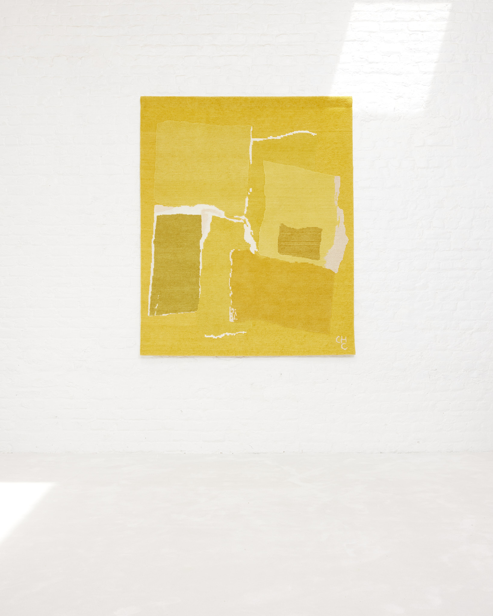Rhizomes 4 Yellow Hand Knotted Rug by CHARLOTTE CULOT