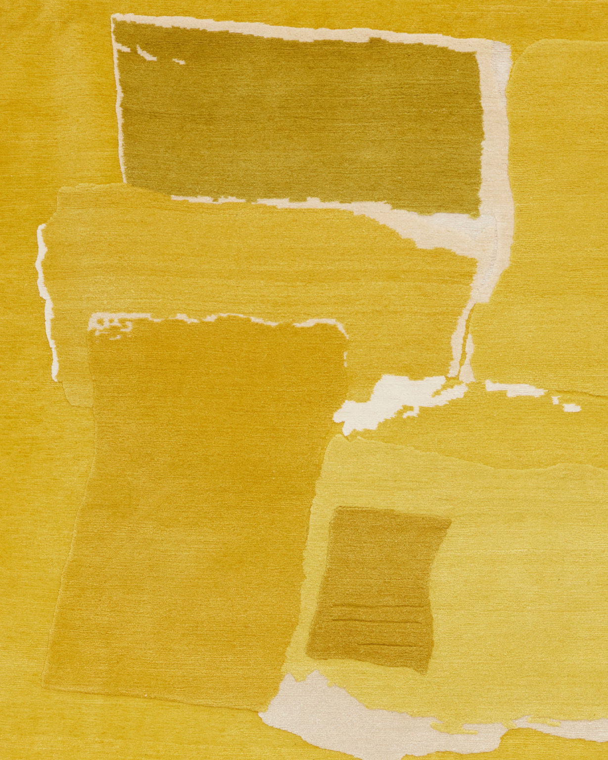 Rhizomes 4 Yellow Hand Knotted Rug by CHARLOTTE CULOT