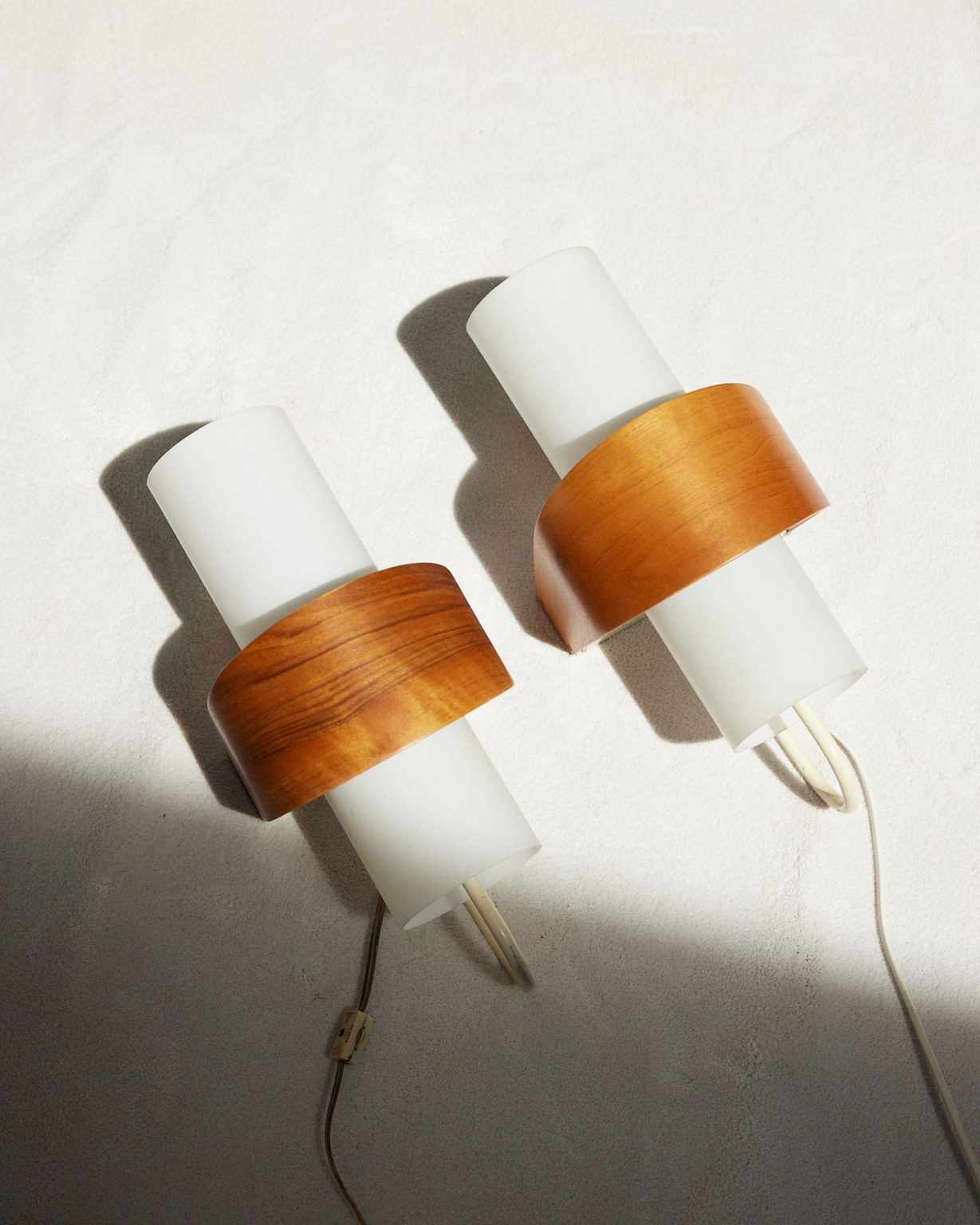 Louis Kalff pair of "NX 40" wall lamps France - 1950's