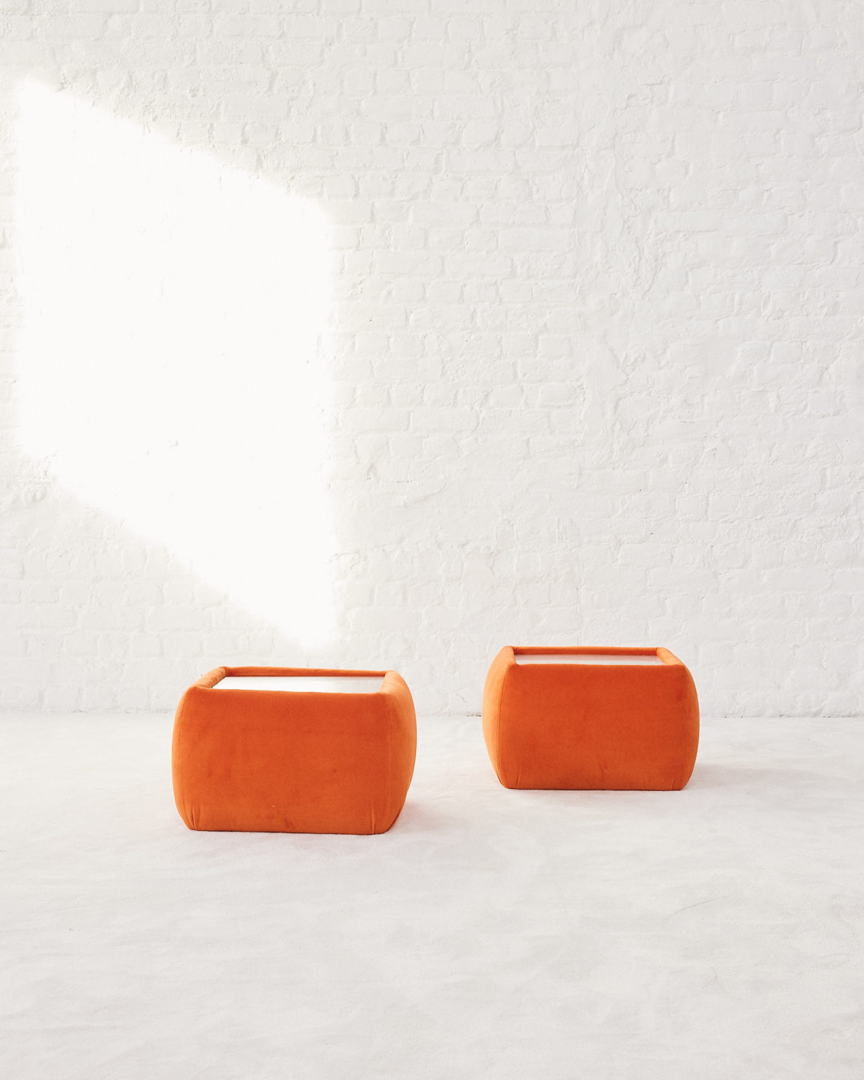 Orange Side table in style of Roche Bobois
