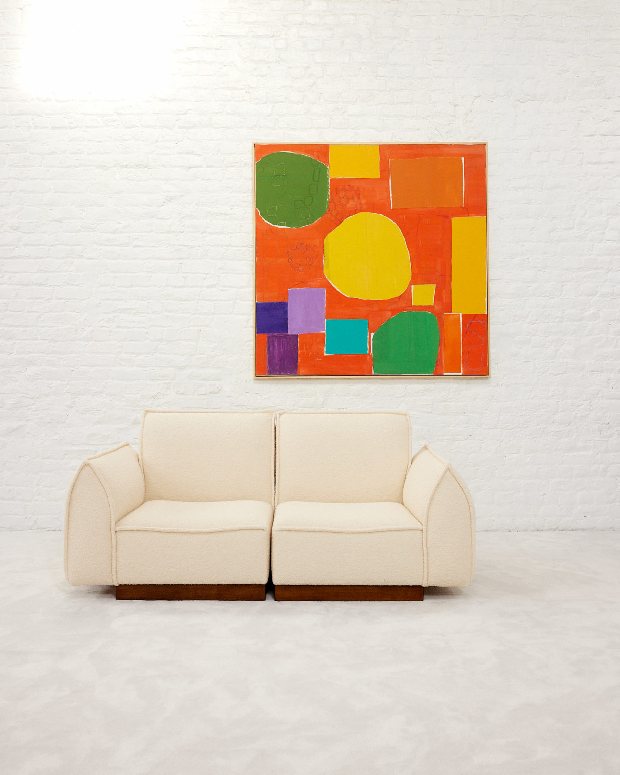 Two seater couch in style of Michel Mortier