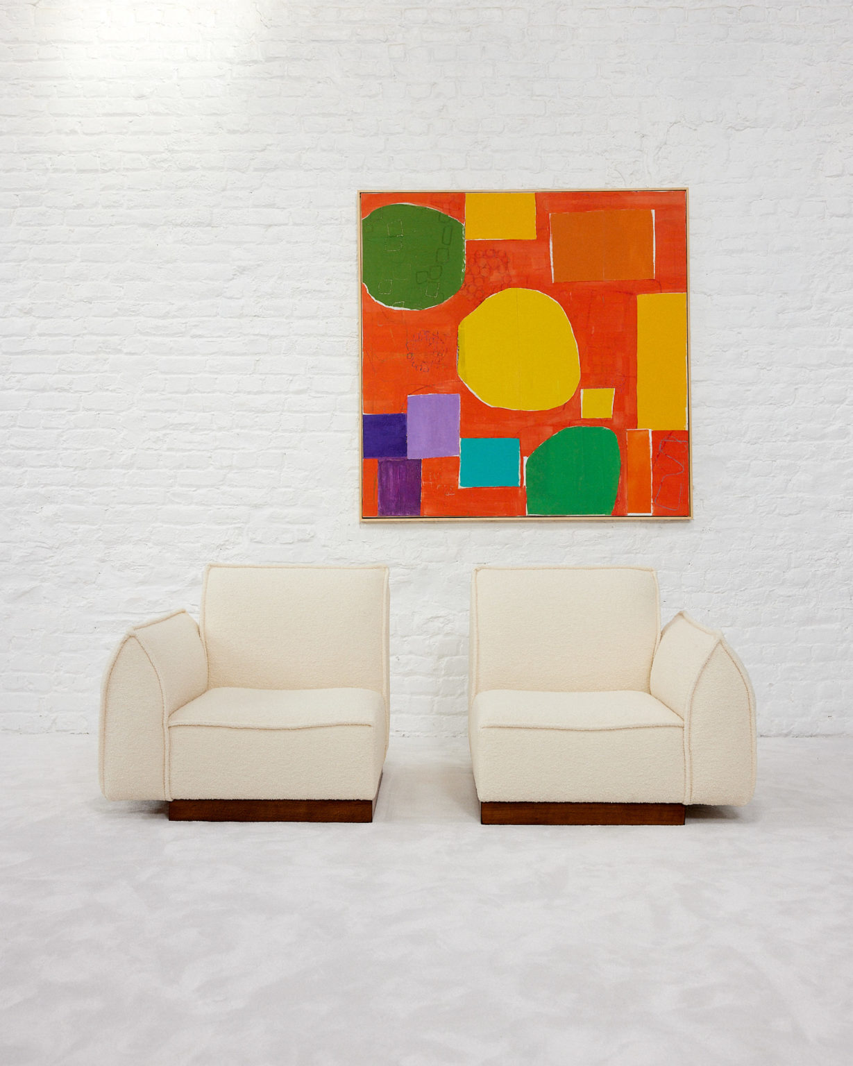 Two seater couch in style of Michel Mortier