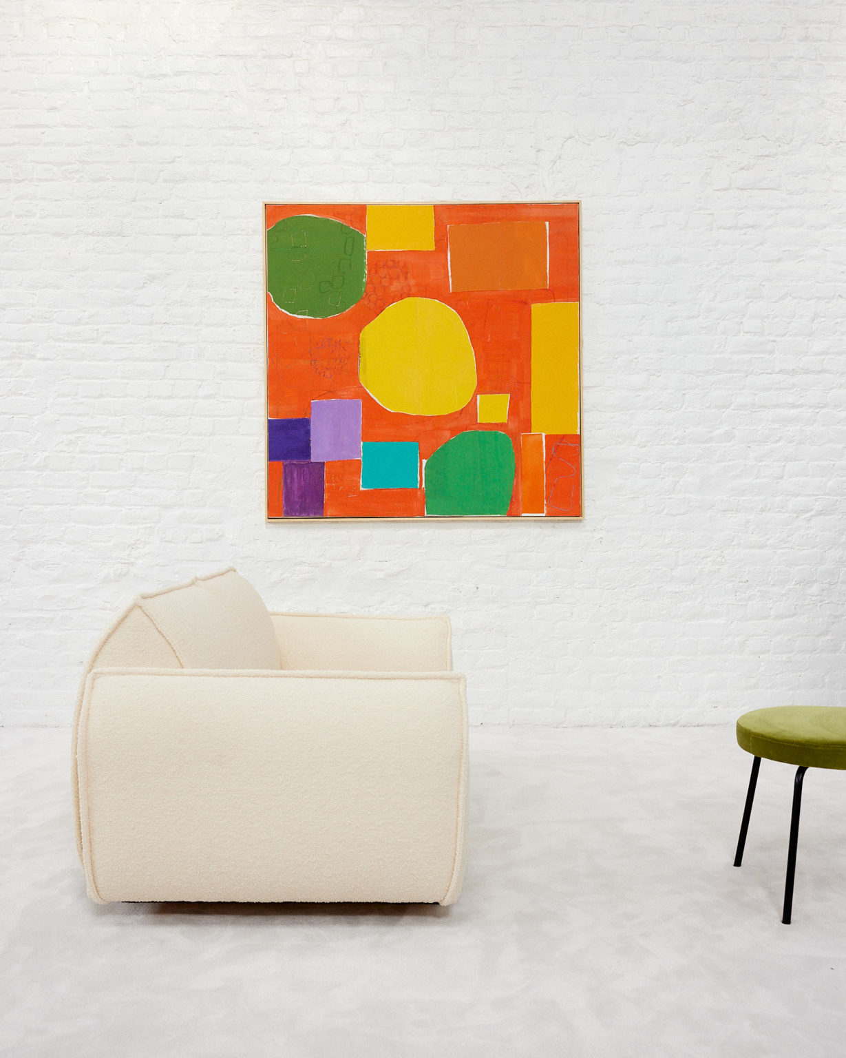 Two seater couch in style of Michel Mortier